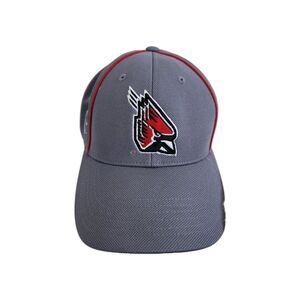 Ball State Cardinals Top of the World Memory Fit Gray Baseball Hat Adult OS EUC